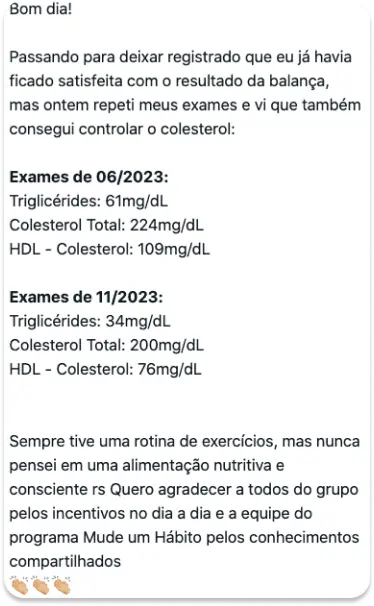 mude um habito